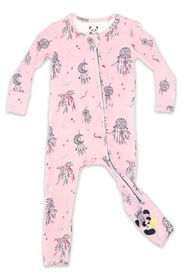 Bellabu Bear Kids' Print Convertible Footie Pajamas in Pink