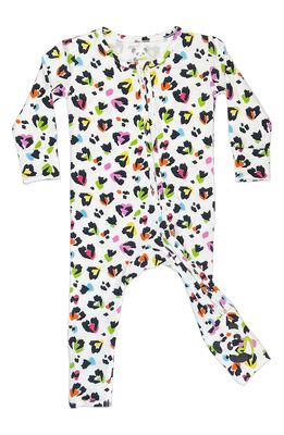 Bellabu Bear Kids' Rainbow Leopard Convertible Footie Pajamas