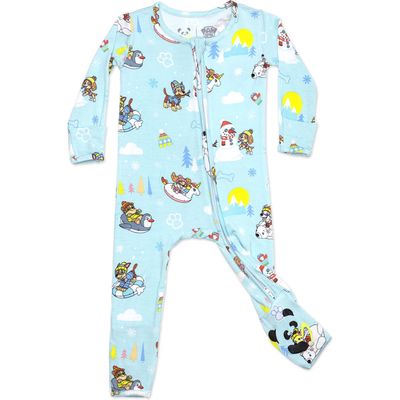 Bellabu Bear Paw Patrol Fitted Convertible One-Piece Pajamas in Blue 