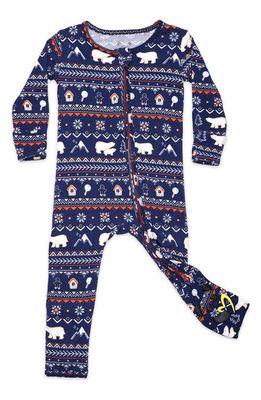 Bellabu Bear Polar Isle Convertible Footie Pajamas in Blue 