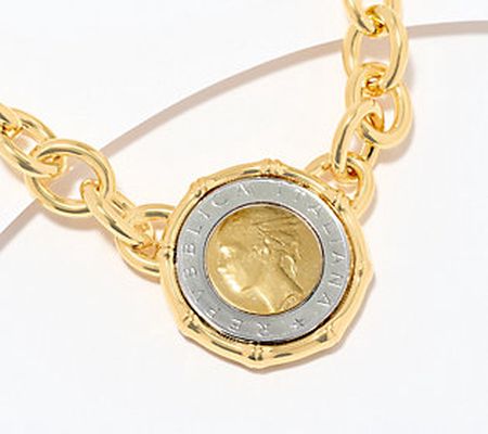 BellaOro 500 Lira Rolo 20" Necklace, 14K Gold Over Resin