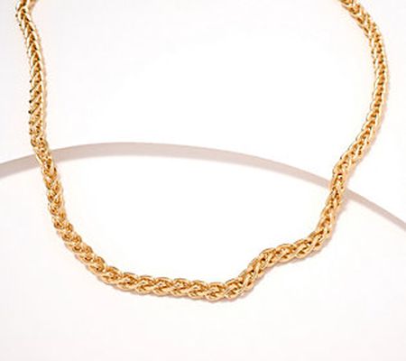 BellaOro Spiga Link 20" Necklace, 14K Gold Over Resin