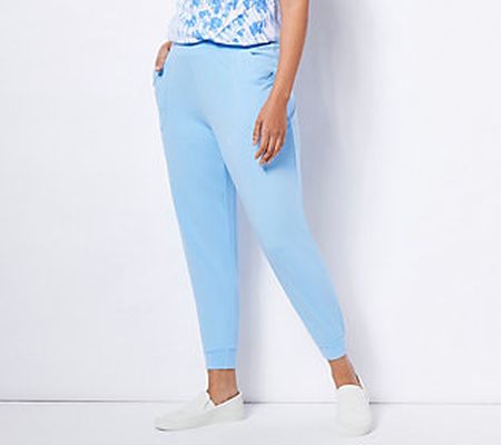 Belle Beach by Kim Gravel Reg French Terry Cropped Joggers