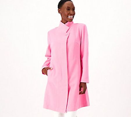 Belle by Kim Gravel Faux Wool Asymmetrical Coat