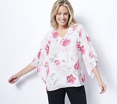 Belle by Kim Gravel Poppy Printed Blouse