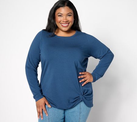 Belle by Kim Gravel Primabelle Knit Long SleeveSide Twist Top
