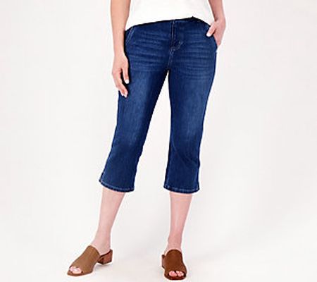 Belle by Kim Gravel Regular Flexibelle Straight Leg Capri Jeans