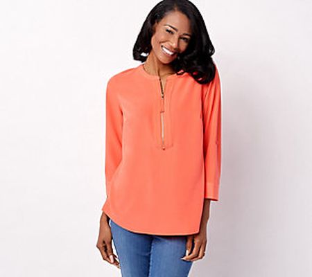 Belle by Kim Gravel Signature Zip Utility Blouse