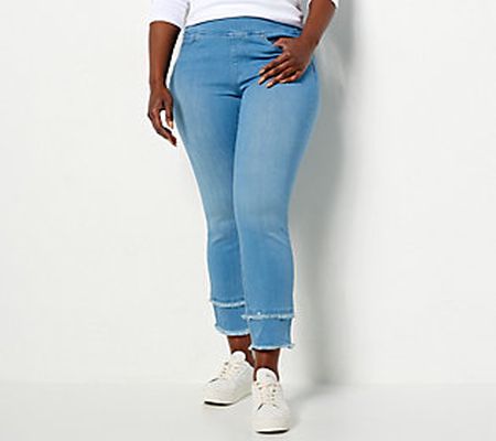 Belle by Kim Gravel TripleLuxe Petite Denim Crop Straight