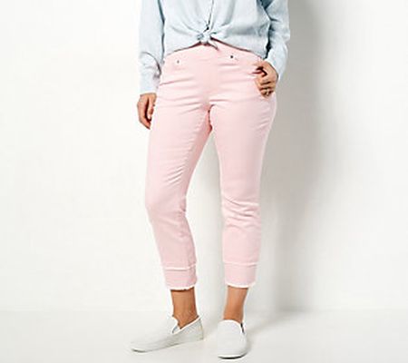 Belle by Kim Gravel TripleLuxe Petite Twill Crop Straight