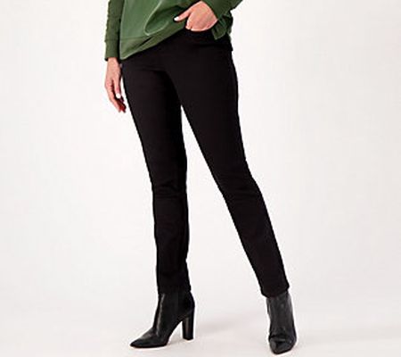 Belle by Kim Gravel TripleLuxe Twill Petite Straight Jeans