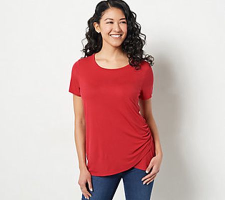 Belle by Kim Gravel Tulip Hem Short Sleeve T-Shirt