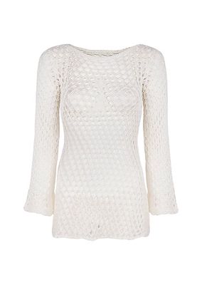 Belle Open-Knit Cover-Up Top