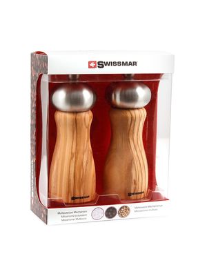Belle Salt and Pepper Mill Set - Brown Stainless Steel - Brown Stainless Steel