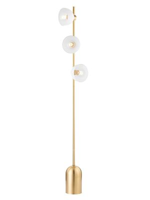 Belle Single-Light Floor Lamp - Aged Brass - Aged Brass