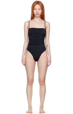 Belle The Label SSENSE Exclusive Black Recycled Nylon One-Piece Swimsuit