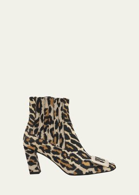 Belle Vivier Leopard Chelsea Booties