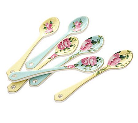 Belleek Pottery Archive Rose Ceramic Spoons
