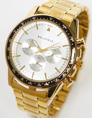Bellfield multi-dial watch in gold