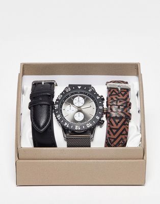 Bellfield multi strap watch gift set