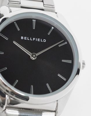 Bellfield slim link strap watch in silver