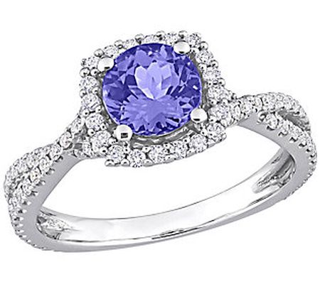 Bellini 1.10 cttw Tanzanite & 0.50 cttw Diam on d Ring, 14K