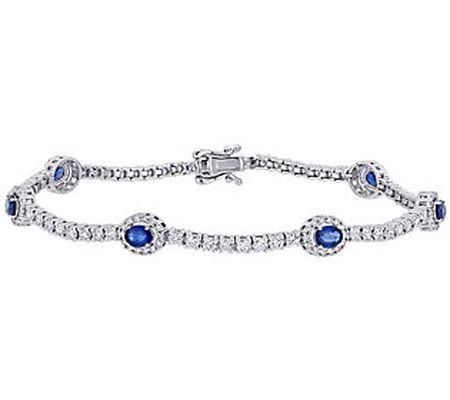Bellini 1.20 cttw Sapphire & 2.10 cttw Diamond Bracelet, 14K