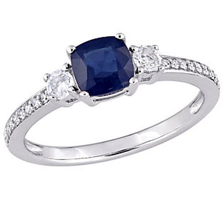 Bellini 14K Gold 1.15 cttw Sapphire & 0.10 cttw Diamond Ring