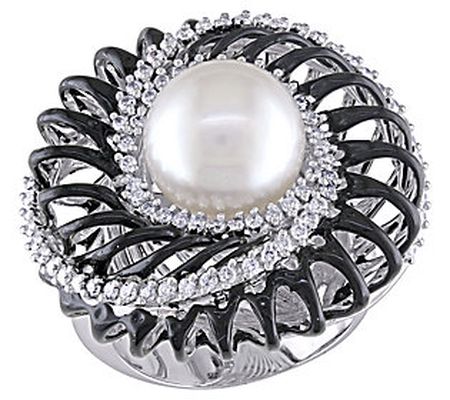Bellini 18K South Sea Cultured Pearl & Diamond Flower Ring