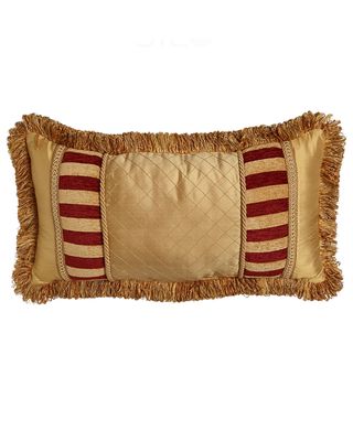 Bellissimo Pieced Pillow with Fringe, 13" x 24"