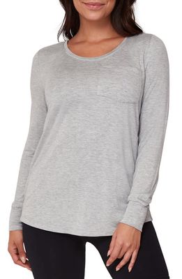 belly bandit Perfect Long Sleeve Maternity/Nursing T-Shirt in Heather Grey