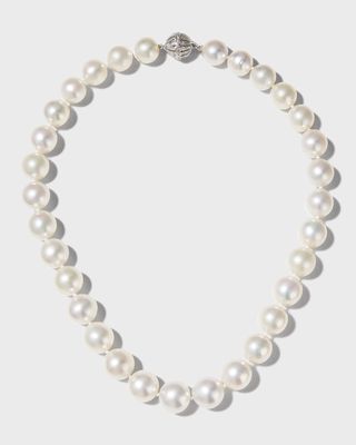 Belpearl South Sea Pearl Necklace with Diamond Ball Clasp, 18"