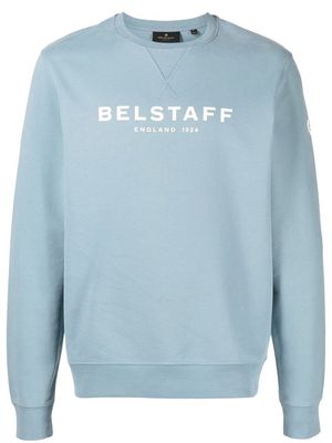 Belstaff 1924 logo-print cotton jersey sweatshirt - Blue
