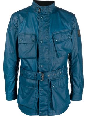 Belstaff belted-waistband parka jacket - Blue