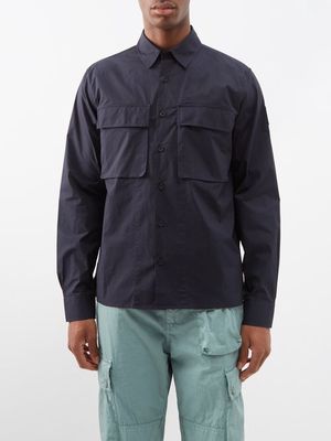Belstaff - Caster Patch-pocket Cotton-blend Poplin Shirt - Mens - Navy