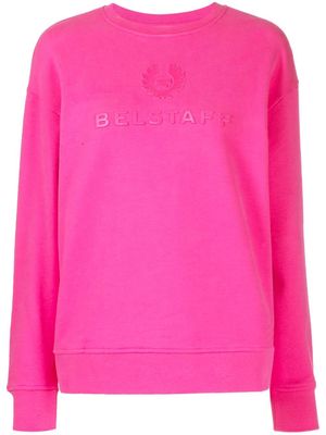 Belstaff cotton logo-embossed sweatshirt - Pink