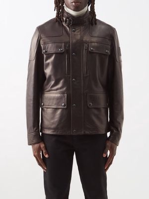 Belstaff - Dene Leather Field Jacket - Mens - Brown