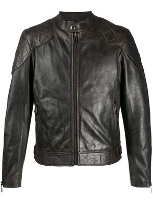 Belstaff distressed leather jacket - Black
