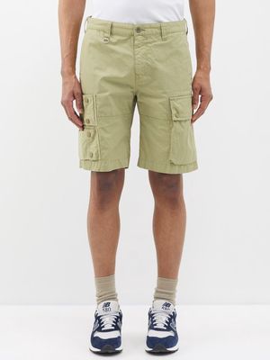 Belstaff - Harker Garment-dyed Cotton-blend Cargo Shorts - Mens - Khaki