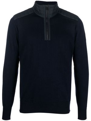 Belstaff high-neck panelled jumper - Blue