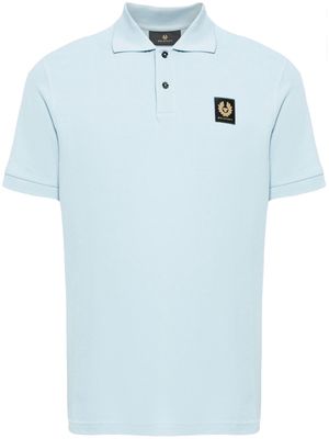 Belstaff logo-appliqué cotton polo shirt - Blue