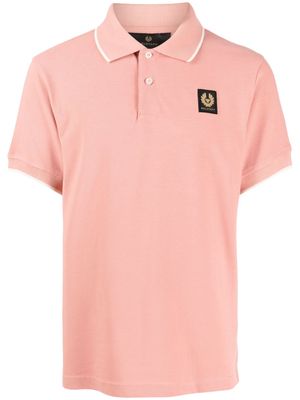 Belstaff logo-appliqué cotton polo shirt - Pink