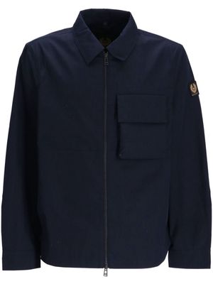 Belstaff logo-appliqué runner overshirt - Blue