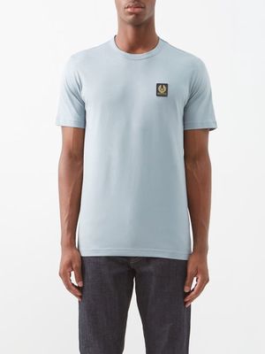 Belstaff - Logo-patch Cotton-jersey T-shirt - Mens - Blue