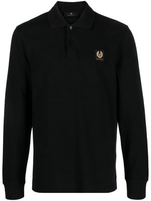 Belstaff logo-patch cotton polo shirt - Black