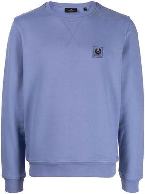 Belstaff logo-patch cotton sweatshirt - Blue