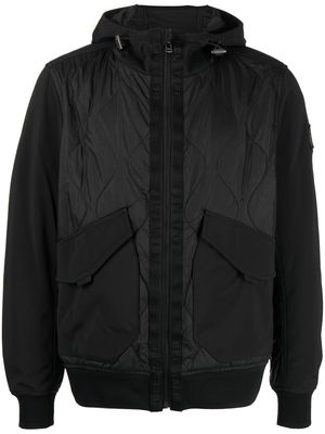 Belstaff logo-patch hooded jacket - Black