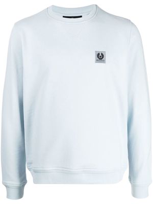 Belstaff logo patch long-sleeved sweatshirt - Blue