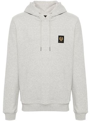 Belstaff logo-patch mélange hoodie - Grey