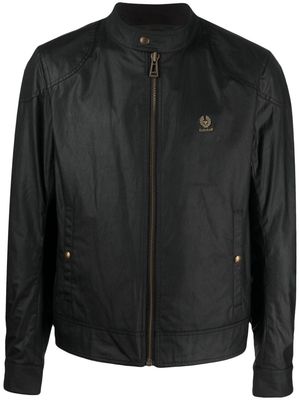 Belstaff logo-pin zipped jacket - Black